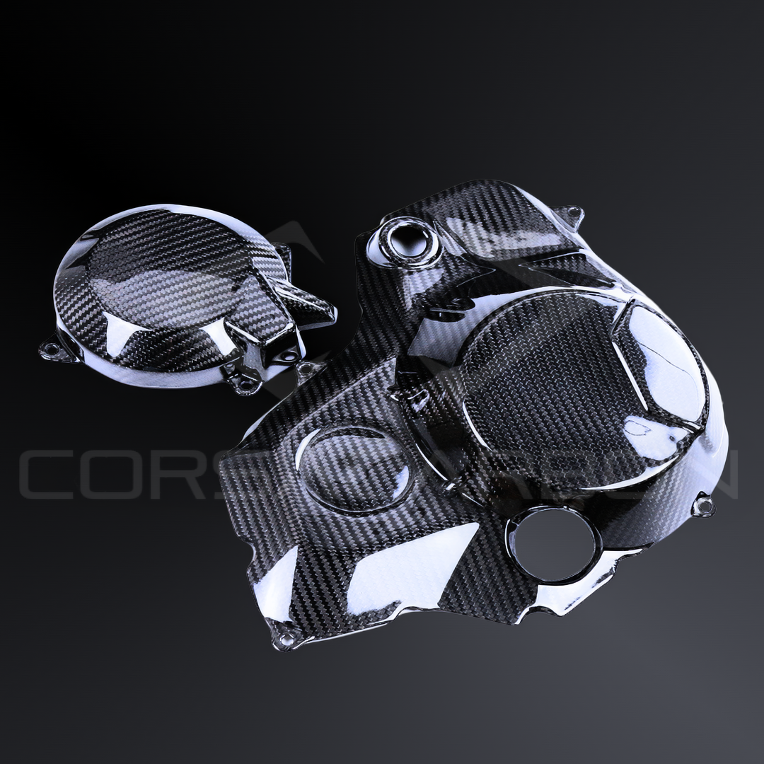 Carbon Fiber Engine Covers (Clutch + Stator Set) – Kawasaki Ninja H2 / H2R